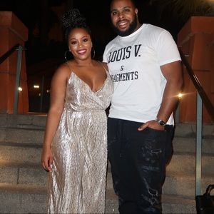 Metallic Champagne Jumpsuit